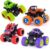 Monster Truck Toy Cars 4-Pack for Kids – Inertia & Friction Powered