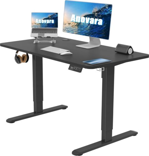Height Adjustable Anovara Standing Desk – 100x60cm Black