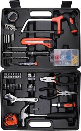 Black & Decker 108-Piece Hand Tool Kit – Home & Office Essentials