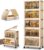 Cestbella 5-Tier Stackable Storage Bins with Lids & Wheels