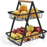 ECVV 2 Tier Countertop Fruit Storage Basket Review: Stylish Kitchen Rack for Fruits and Vegetables