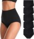 High Waist Cotton Briefs – Women’s Full Coverage Panties Multipack
