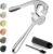 Premium Garlic Press Set with Silicone Peeler & Cleaning Brush