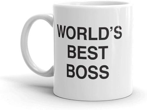 World’s Best Boss Coffee Mug – Official The Office 11 oz White