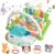Musical Baby Gym Play Mat with Lights and Detachable Tummy Time Mat