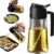 TrendPlain 16oz Olive Oil Dispenser Bottle for Kitchen – 2 in 1 Oil Dispenser and Oil Sprayer for Cooking, Air Fryer, Salad, 470ml Olive Oil Sprayer Black