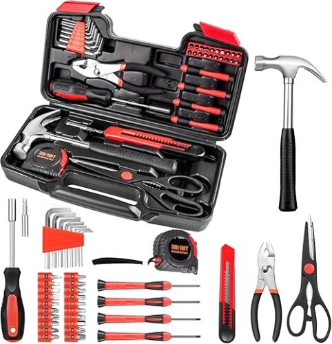 U-HOOME 39-Piece Household Tool Set with Storage Case